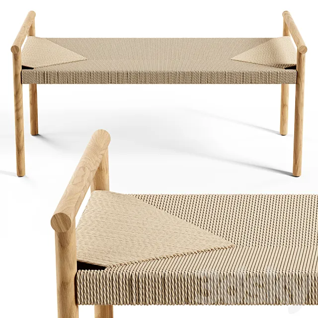 Zara Home – The braided bench – Large 3D Model