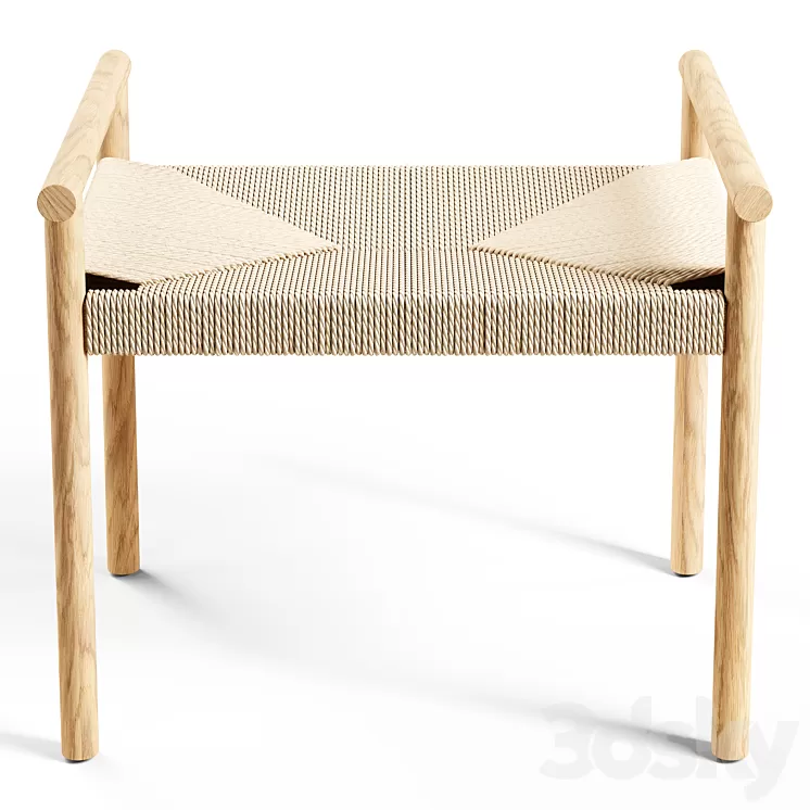 Zara Home – The braided bench – Small 3D Model