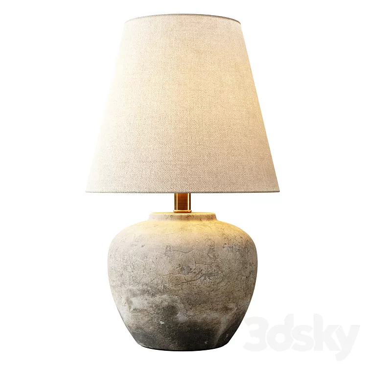Zara Home – The cement base lamp 3D Model