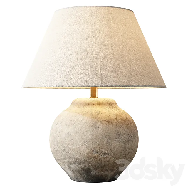 Zara Home – The lamp with ceramic base and aged effect 3DModel Zara Home – The lamp with ceramic base and aged effect 3DModel
