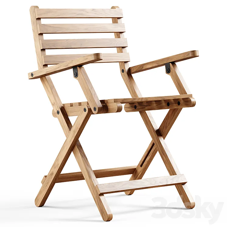 Zara Home – The mango wood folding chair 3D Model Free Download