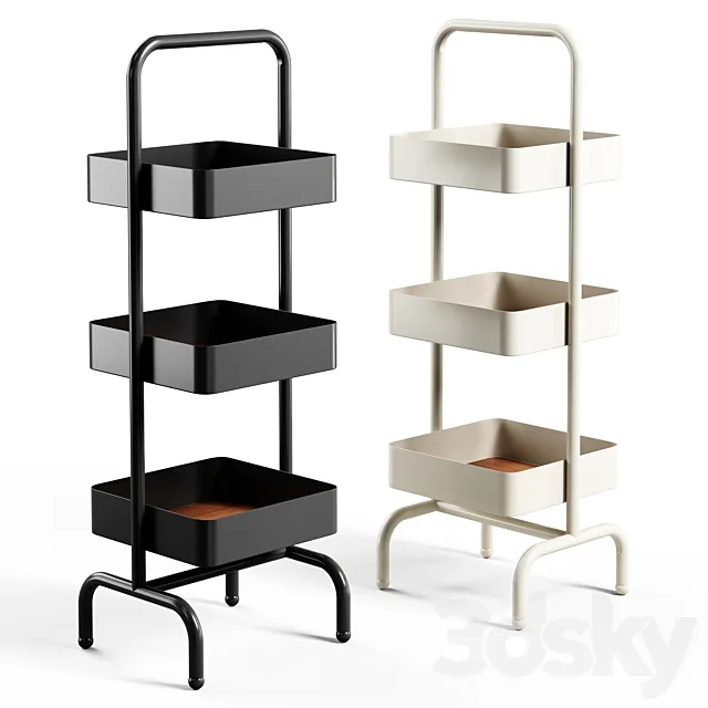 Zara Home – The metal and wood shelf 3D Model