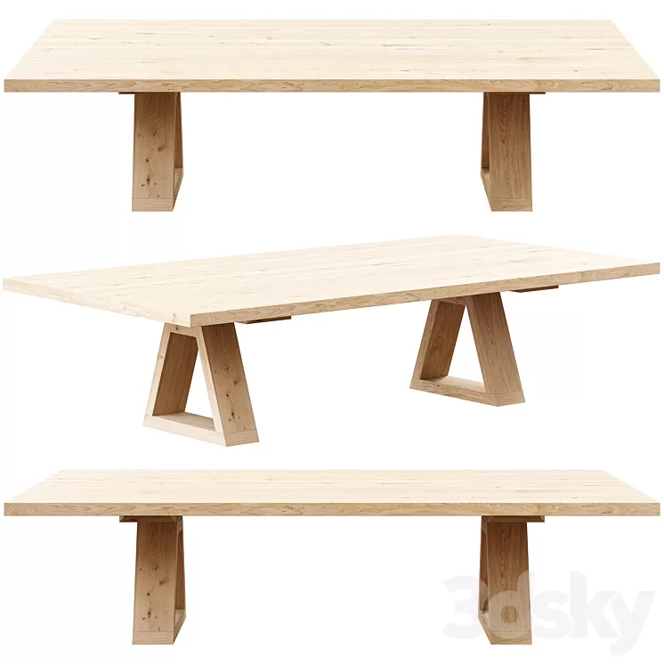 Zara Home – The oak coffee table 3D Model Free Download