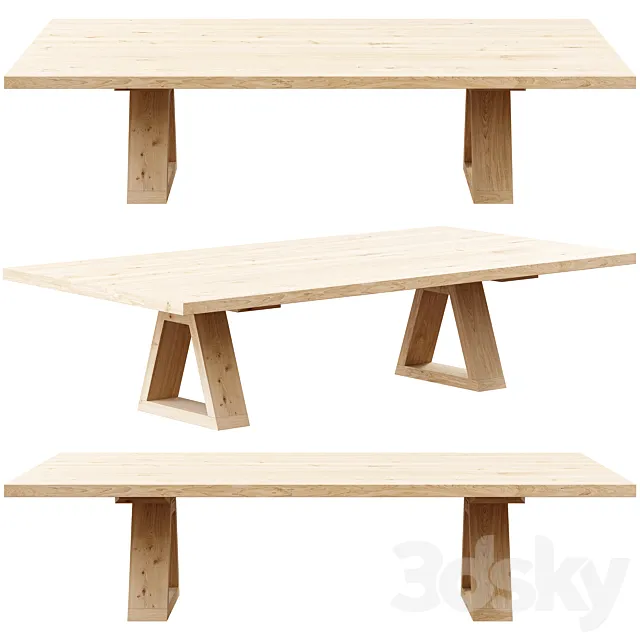 Zara Home – The oak coffee table 3DModel