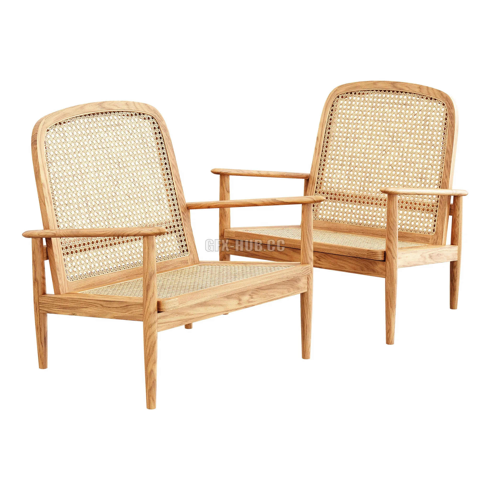 Zara Home The Teak and Rattan Armchair 3D Model Zara Home The Teak and Rattan Armchair 3D Model