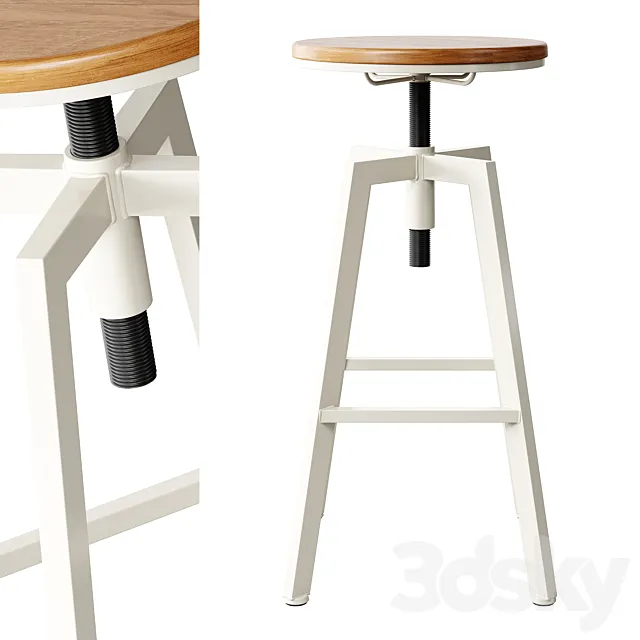 Zara Home – The wood and metal swivel stool 3DModel