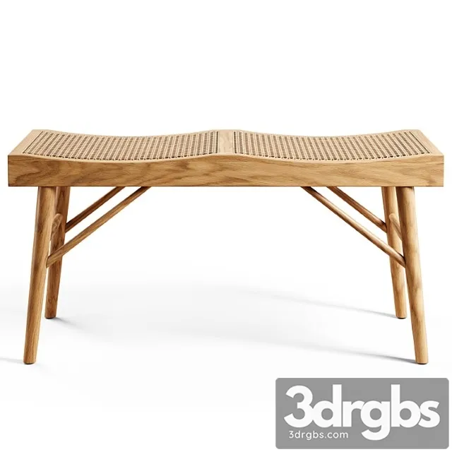Zara home – the wood and rattan bench – medium Zara home – the wood and rattan bench – medium