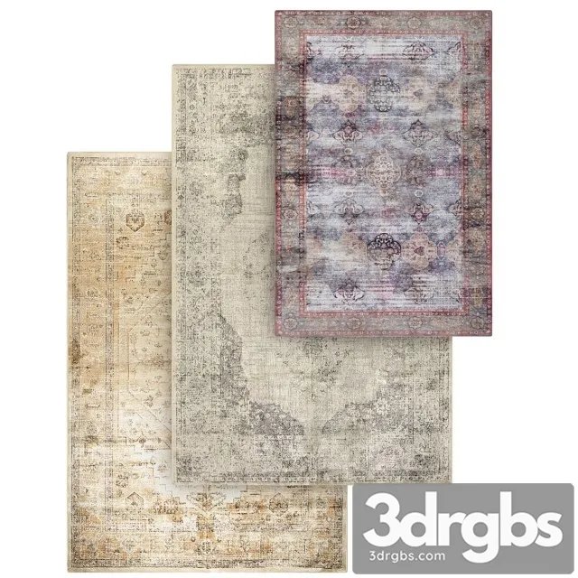 Zara Home Vintage Rugs Set 3D Model Download