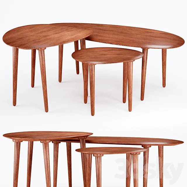 Zara Home Wooden Tables 3D Model