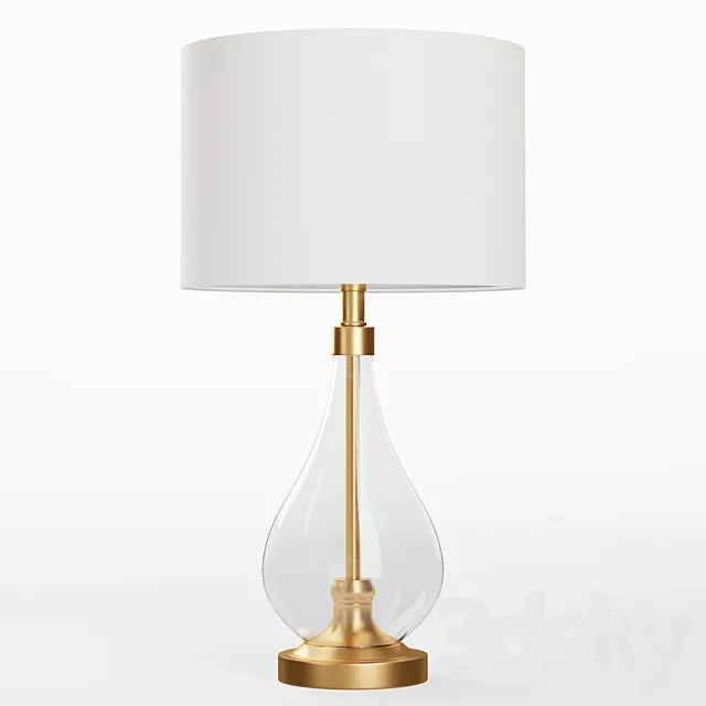 zara lamp with glass bottom 3D Model zara lamp with glass bottom 3D Model