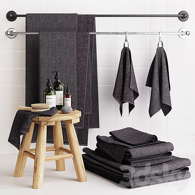 Zara Rustic Bathroom Set 3DModel Zara Rustic Bathroom Set 3DModel