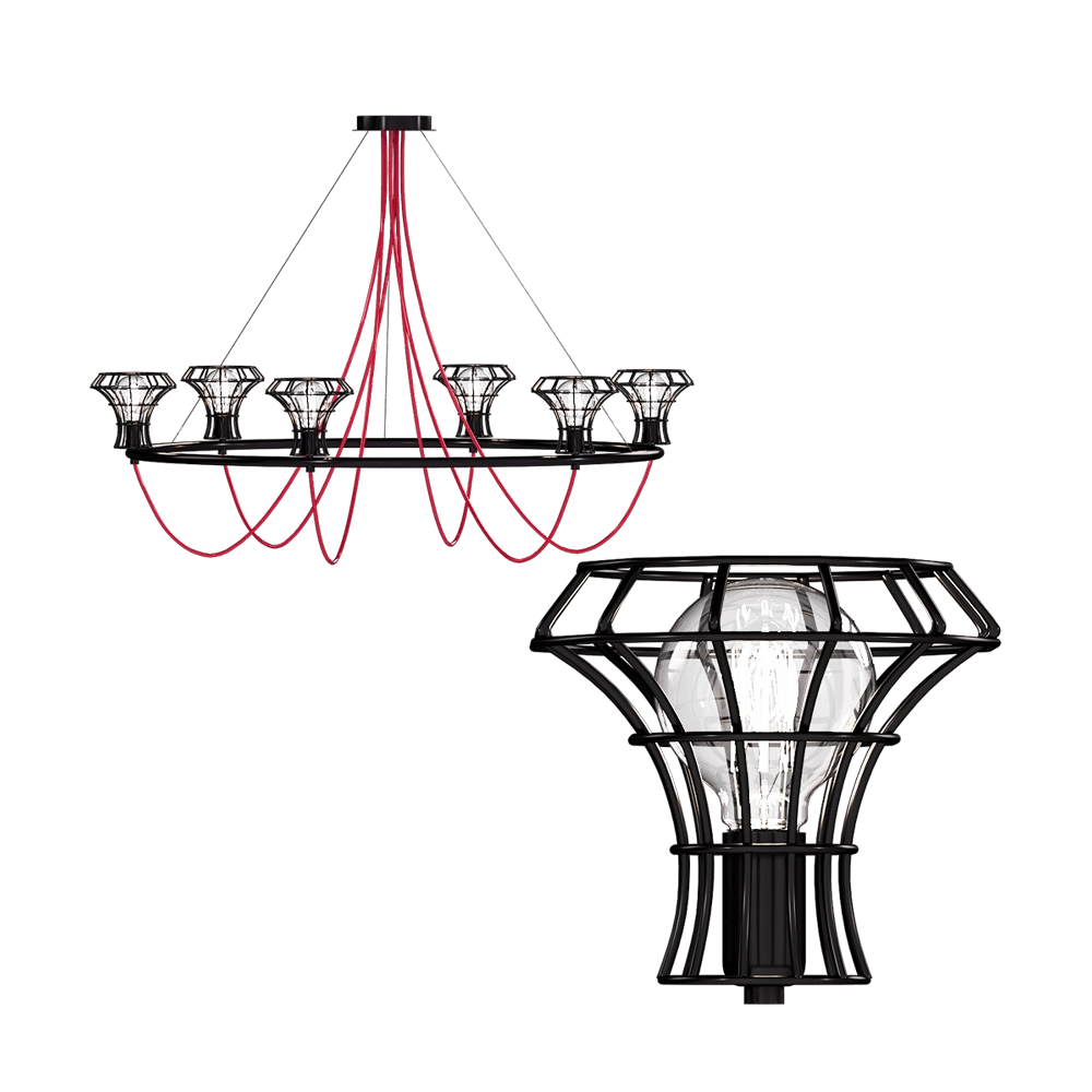 Zava – Chandelier QUEEN CAGE 3D Model Zava – Chandelier QUEEN CAGE 3D Model