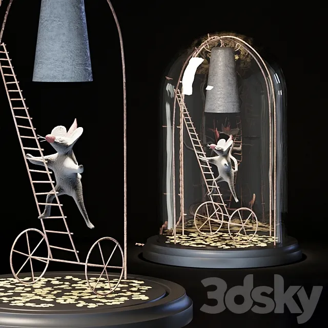 Zaza and his staircase for the parade 3DModel