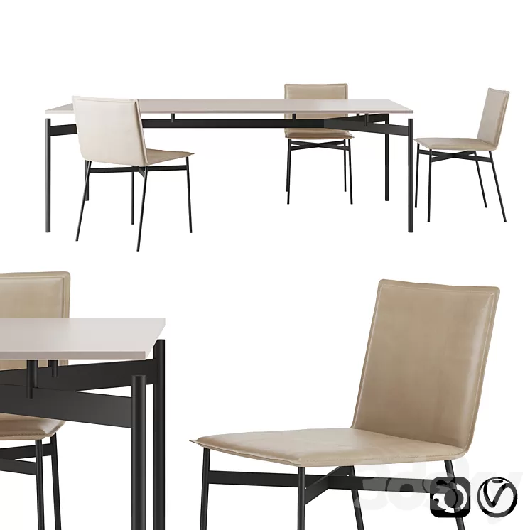 Zazu Chair and Table 3D Model