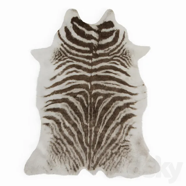 Zebra Gray Rug 3DModel Zebra Gray Rug 3DModel