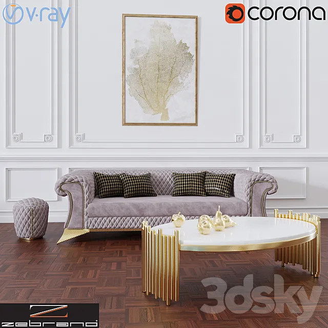 Zebrano Casa DAIMON Sofa 3DModel