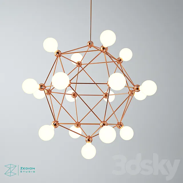 Zed Ceiling Lamp 05 3D Model Zed Ceiling Lamp 05 3D Model