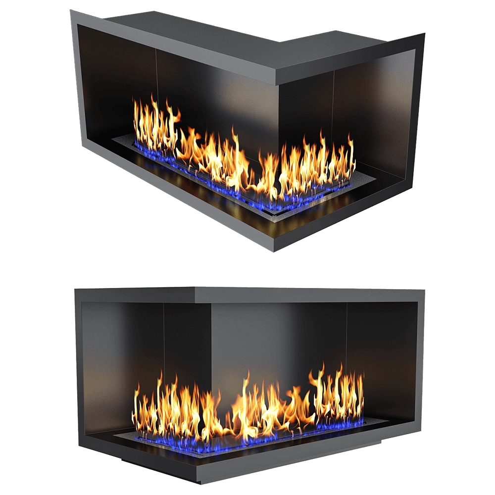 Zefire – Biofireplace for corner wall Standart 1000 3D Model