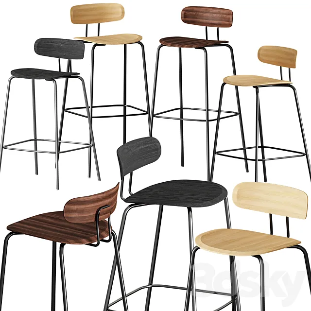 Zeitraum Okito Bar Stool 3DModel Zeitraum Okito Bar Stool 3DModel