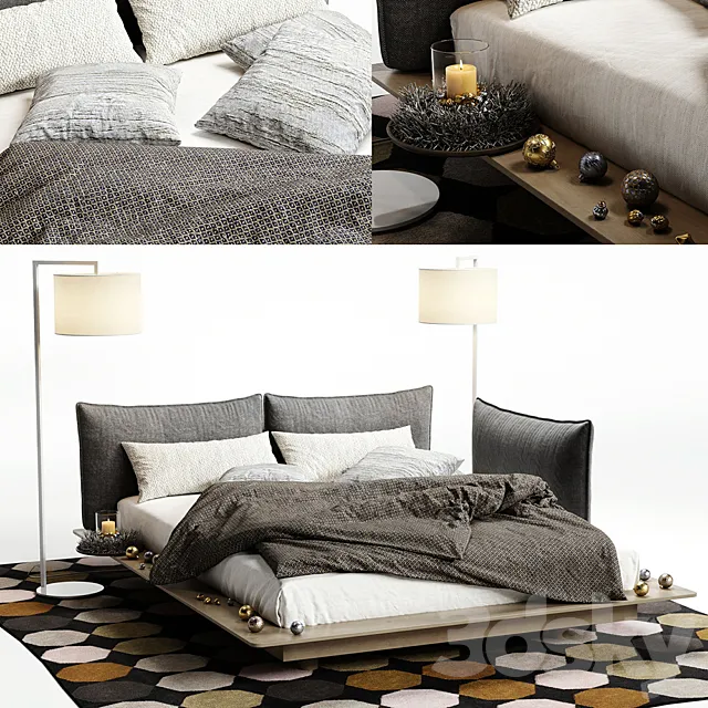 ZEITRAUM YOMA Bed 3D Model ZEITRAUM YOMA Bed 3D Model