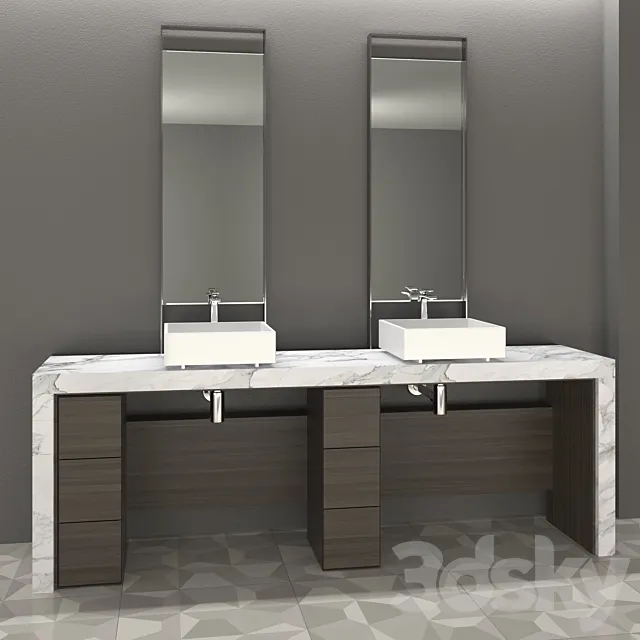 Zen Bathroom Furniture 3DModel Zen Bathroom Furniture 3DModel