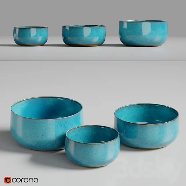 Zen Bowls set by Emissary H&G 3D Model