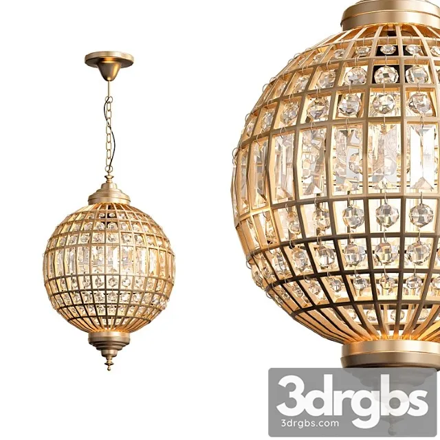 Zenza filisky bol silver pendant light 3D Model Download