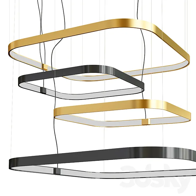 ZERO SQUARE Chandelier 3D Model