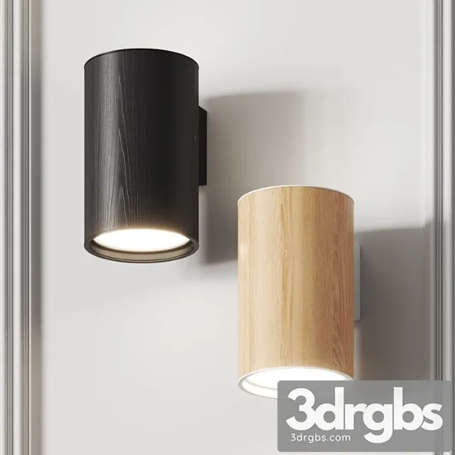 Zero wood wall lamp 3D Model Download