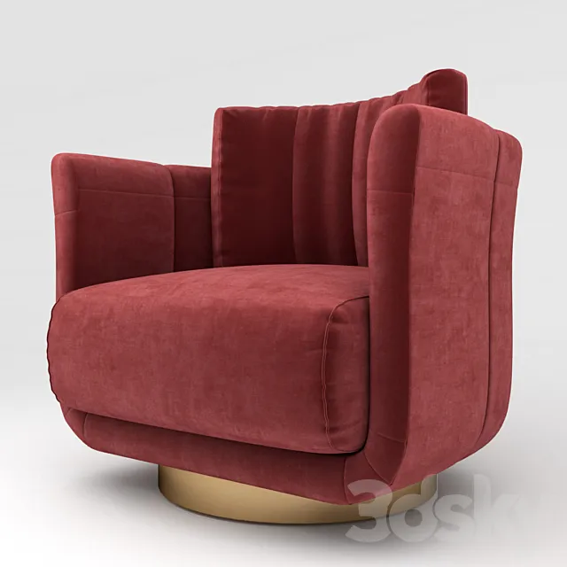 Zesthome Red Armchair 3D Model Zesthome Red Armchair 3D Model