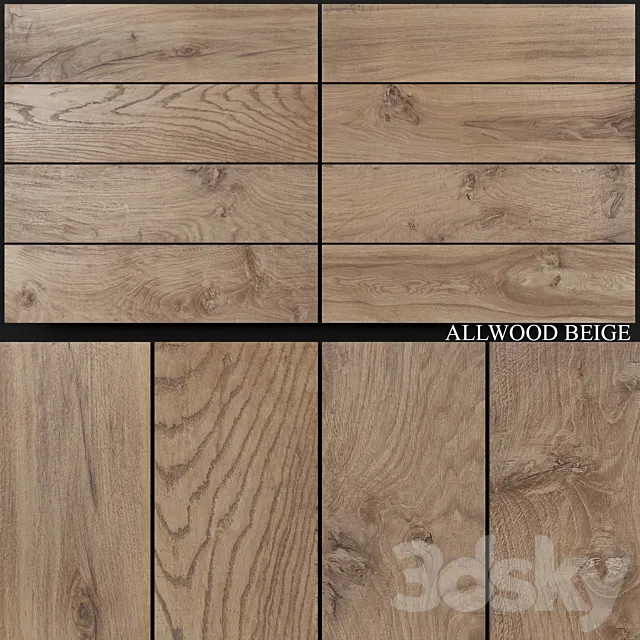 Zeus Ceramica Allwood Beige 3D Model Zeus Ceramica Allwood Beige 3D Model