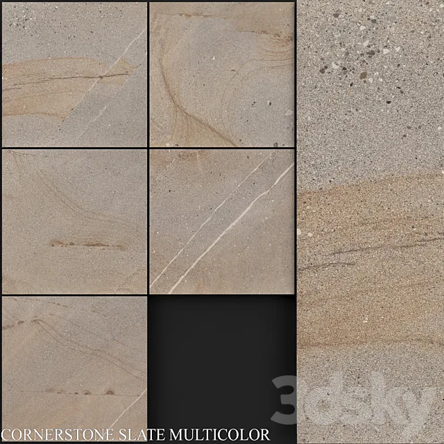 Zeus Ceramica Cornerstone Slate Multicolor 3D Model Zeus Ceramica Cornerstone Slate Multicolor 3D Model