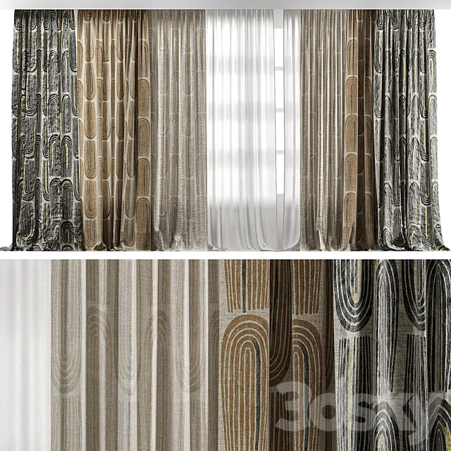 Zimmer Rohde Fabric Curtains 3D Model Zimmer Rohde Fabric Curtains 3D Model