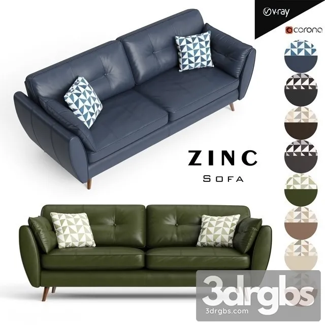 Zinc Sofa 3D Model Download Zinc Sofa 3D Model Download