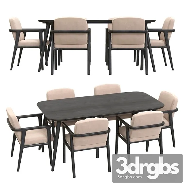 Zio dining table and zio dining chair by moooi