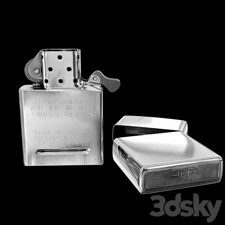 Zippo 3D Model Free Download