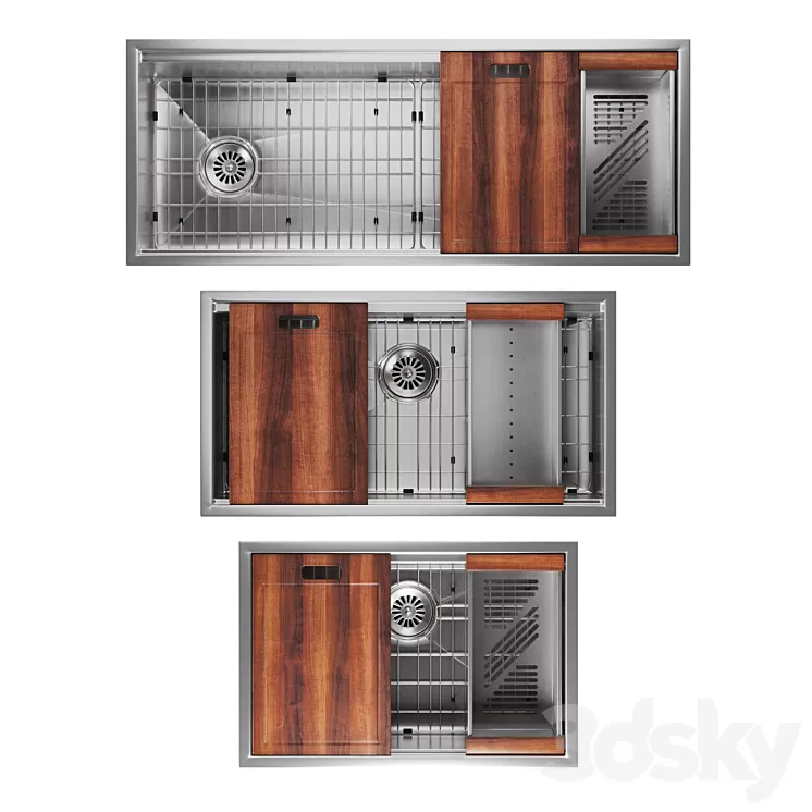 “ZLINE kitchen sink set Garmisch | 27″” 33″” 45″”” 3D Model Free Download