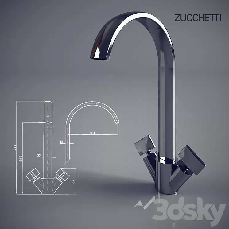 Zucchetti Isy ZD4688 3D Model