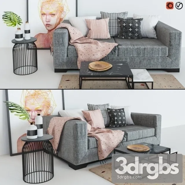 Zuiver Bor Sofa 3D Model Download Zuiver Bor Sofa 3D Model Download