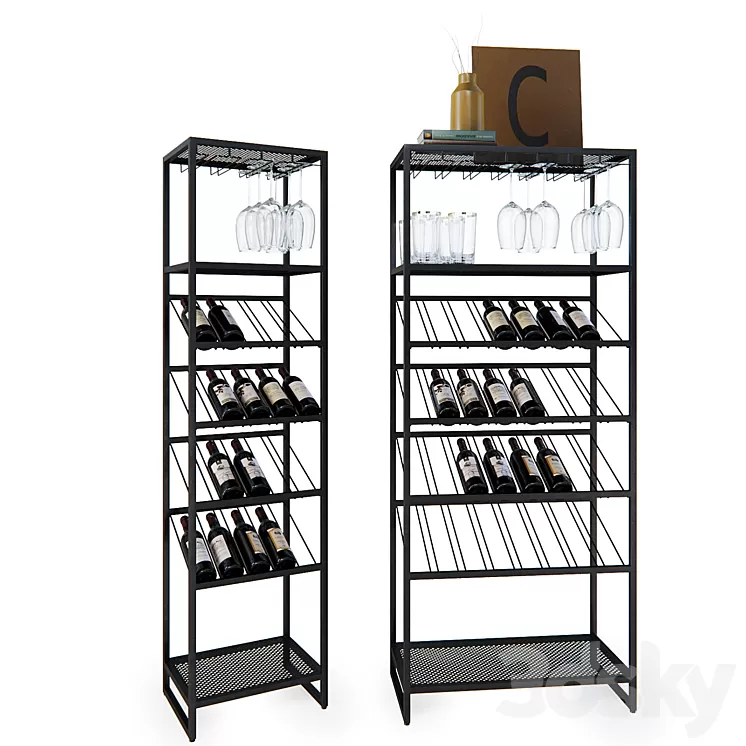 Zuiver Cantor Wine Rack 3D Model Zuiver Cantor Wine Rack 3D Model