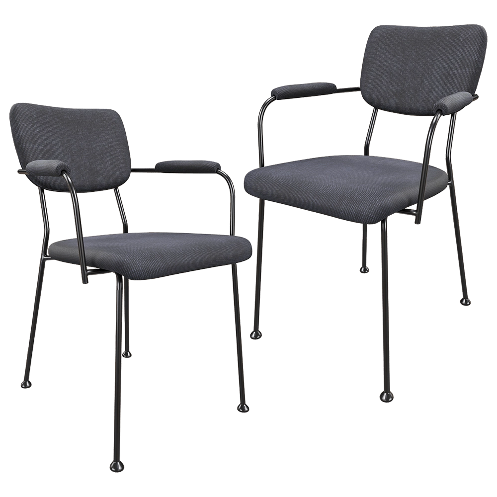 Zuiver Group – Armchair Benson dark blue 3D Model Zuiver Group – Armchair Benson dark blue 3D Model