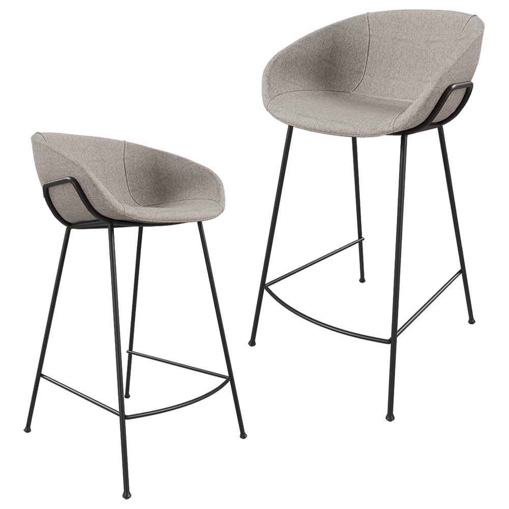 Zuiver Group – Barstool Feston grey 3D Model Zuiver Group – Barstool Feston grey 3D Model