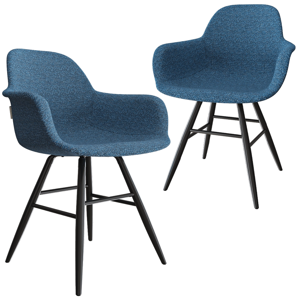 Zuiver Group   – Chair Albert Kuip Soft Blue with armrests 3D Model