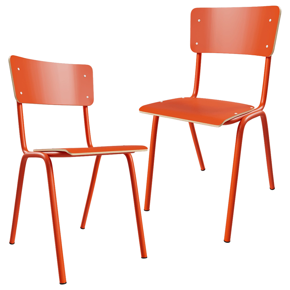 Zuiver Group – Chair Back to School HPL orange 3D Model Zuiver Group – Chair Back to School HPL orange 3D Model