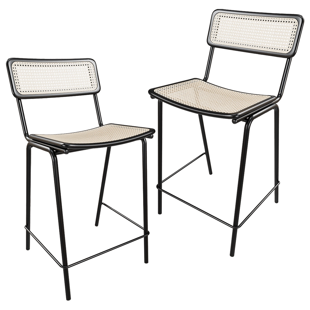 Zuiver Group – Counter stool Jort black natural 3D Model Zuiver Group – Counter stool Jort black natural 3D Model