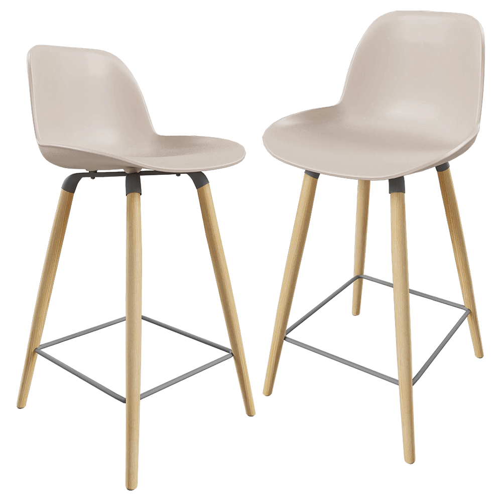Zuiver Group – Сounter stool Albert Kuip taupe 3D Model Zuiver Group – Сounter stool Albert Kuip taupe 3D Model