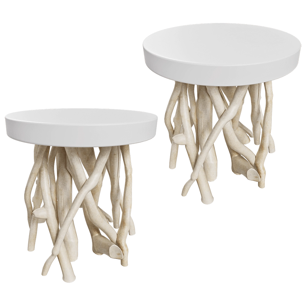 Zuiver Group   – Side table Cumi glossy white 3D Model