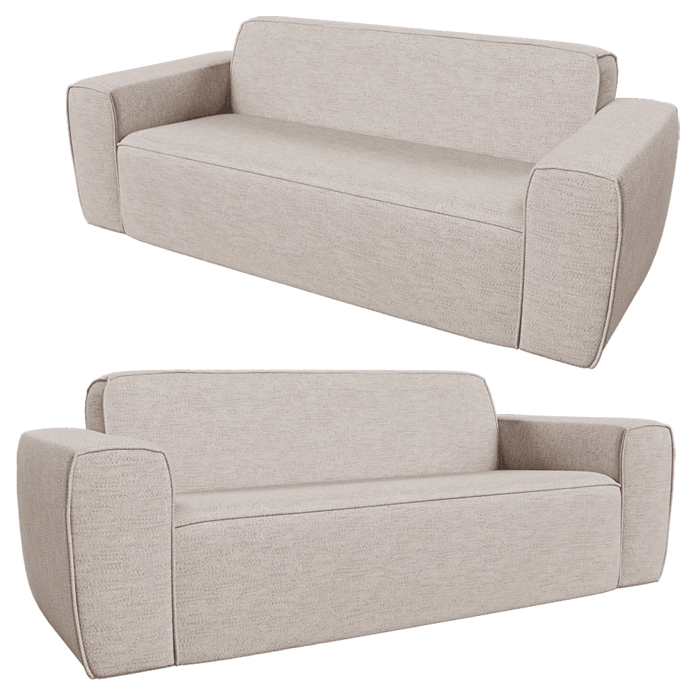 Zuiver Group – Sofa Bor 25-seater latte 3D Model Zuiver Group – Sofa Bor 25-seater latte 3D Model