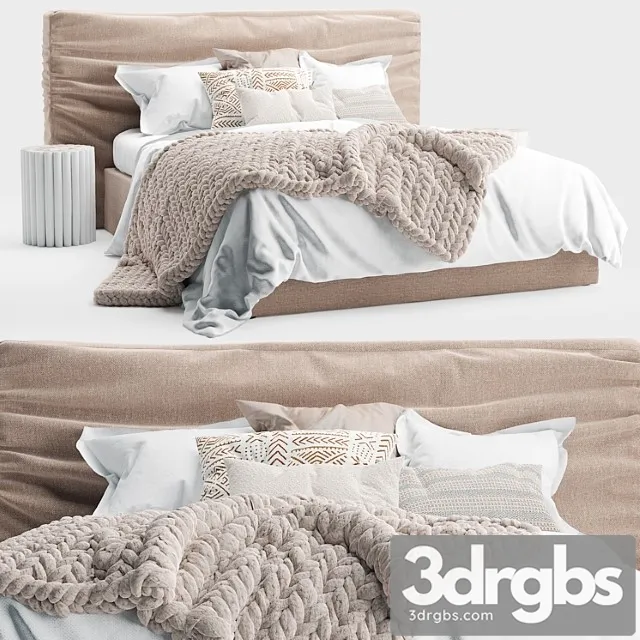 Zulu upholstered bed 2 3D Model Download Zulu upholstered bed 2 3D Model Download