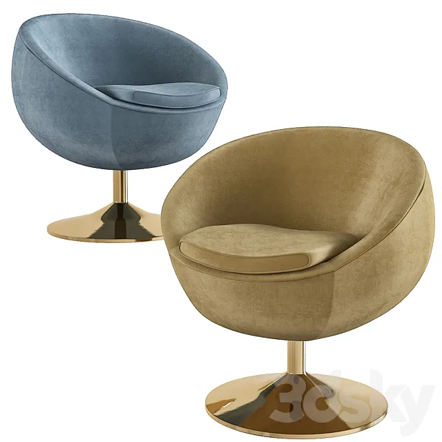 Zuo Lund Arm Chair 3D Model Zuo Lund Arm Chair 3D Model